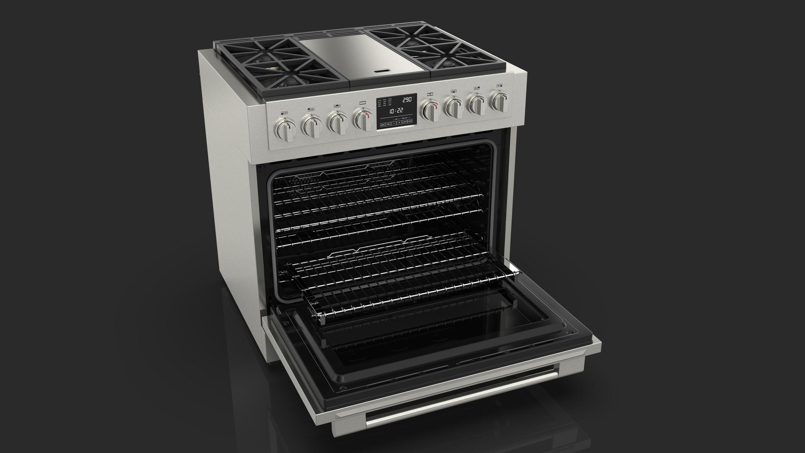 Fulgor Milano F6PDF364GS1 36 Dual Fuel Pro Range With Griddle