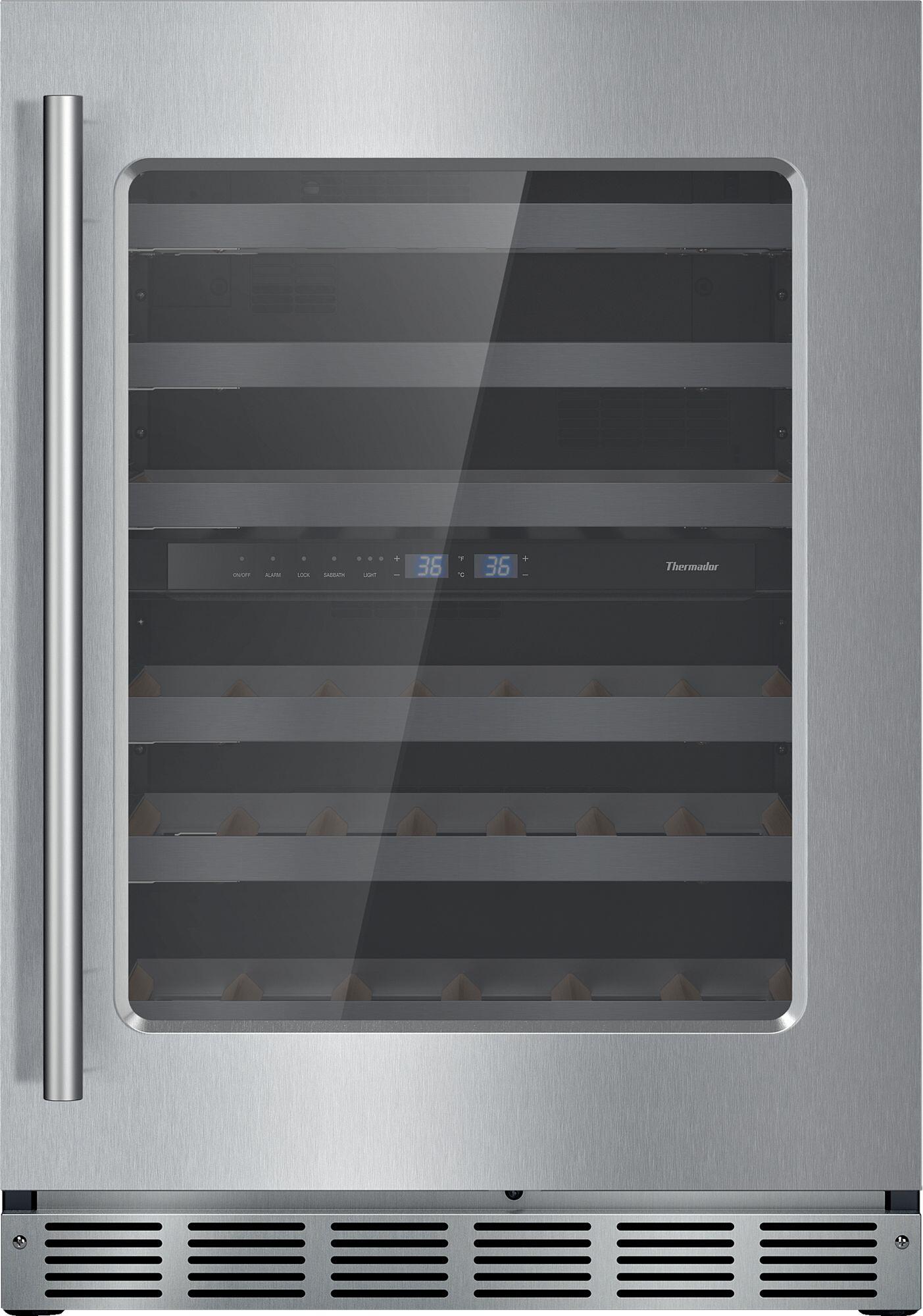 Thermador T24UW915RS Freedom® Wine Cooler With Glass Door 24'' Professional T24Uw915Rs