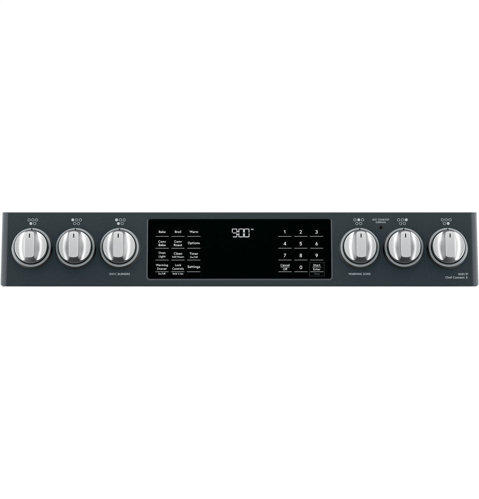 Cafe CHS900P3MD1 Café 30" Smart Slide-In, Front-Control, Induction And Convection Range With Warming Drawer