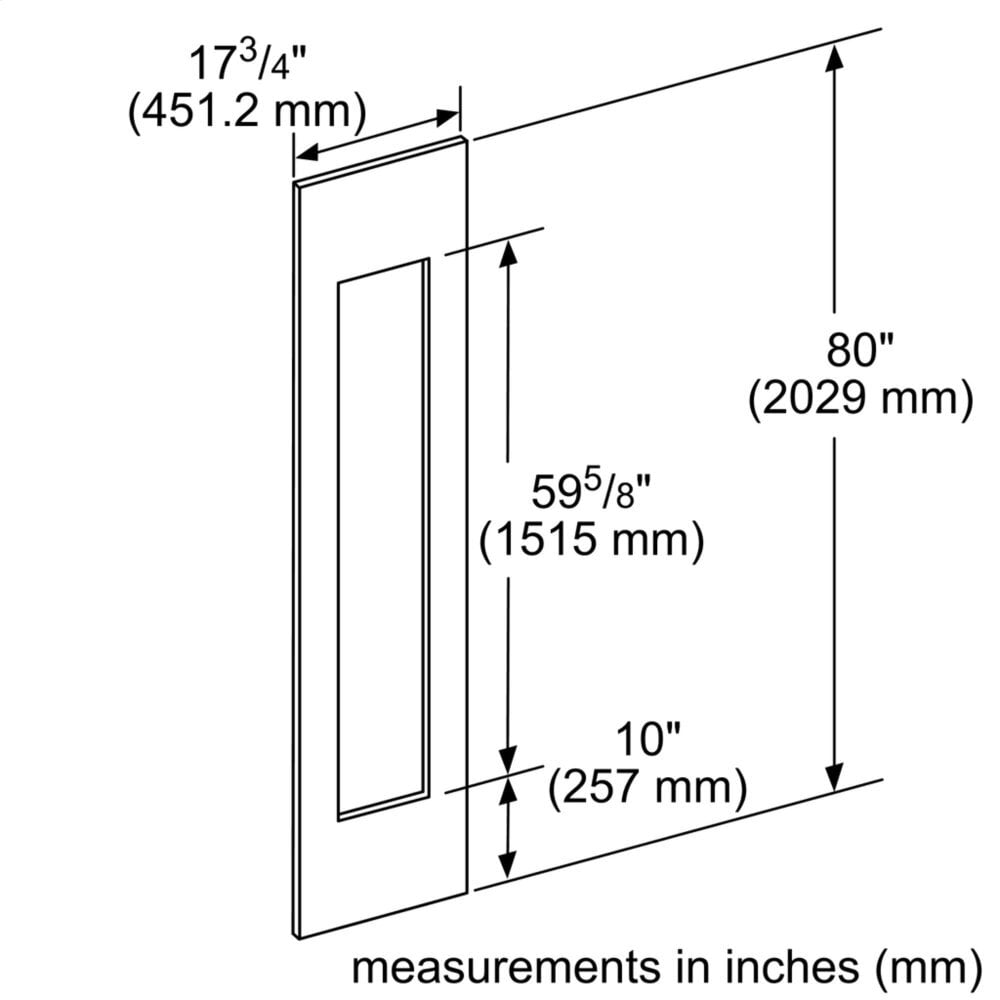 Thermador TFL18IW905 18" Flush Ss Panel, Wine , No Holes
