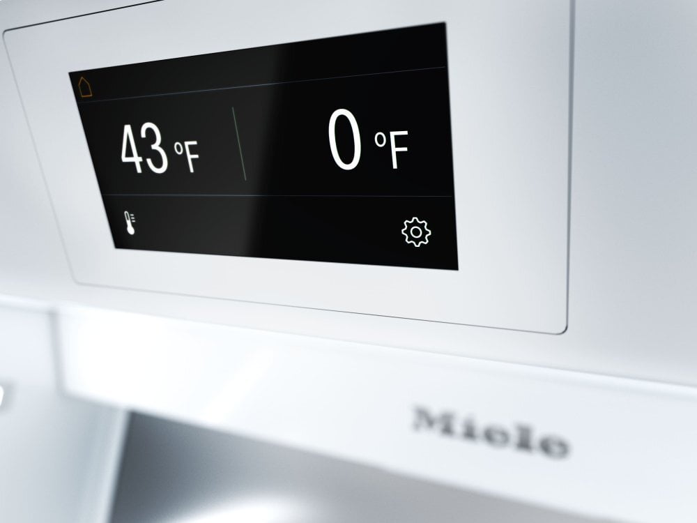 Miele F2471VI F 2471 Vi - Mastercool™ Freezer Integrated Icemaker Features Separate Water And Ice Dispensers.