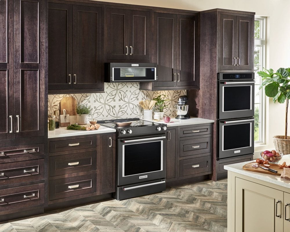 Kitchenaid KSEG700EBS 30-Inch 5-Element Electric Slide-In Convection Range - Black Stainless Steel With Printshield™ Finish