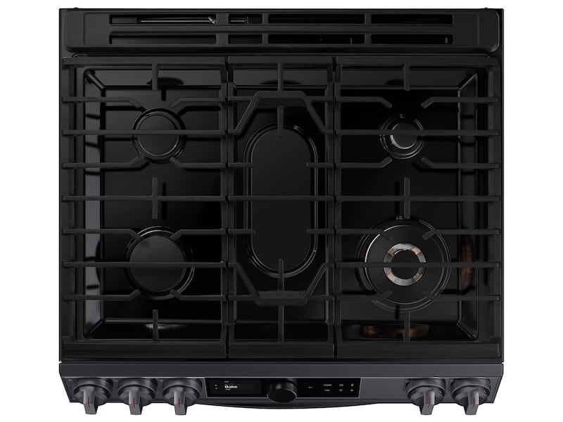 Samsung NX60T8711SG 6.0 Cu. Ft Front Control Slide-In Gas Range With Smart Dial, Air Fry & Wi-Fi In Black Stainless Steel