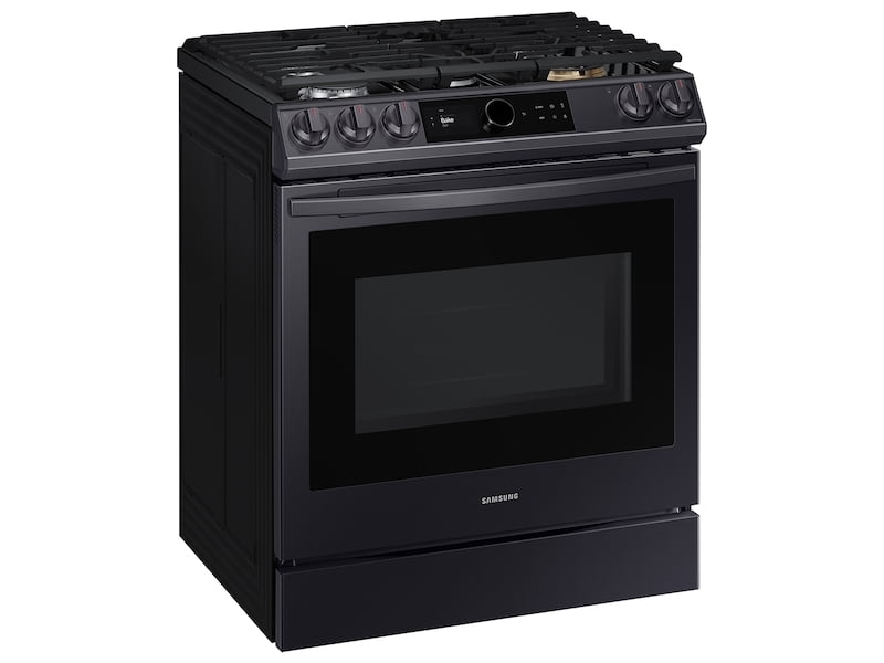 Samsung NX60T8711SG 6.0 Cu. Ft Front Control Slide-In Gas Range With Smart Dial, Air Fry & Wi-Fi In Black Stainless Steel