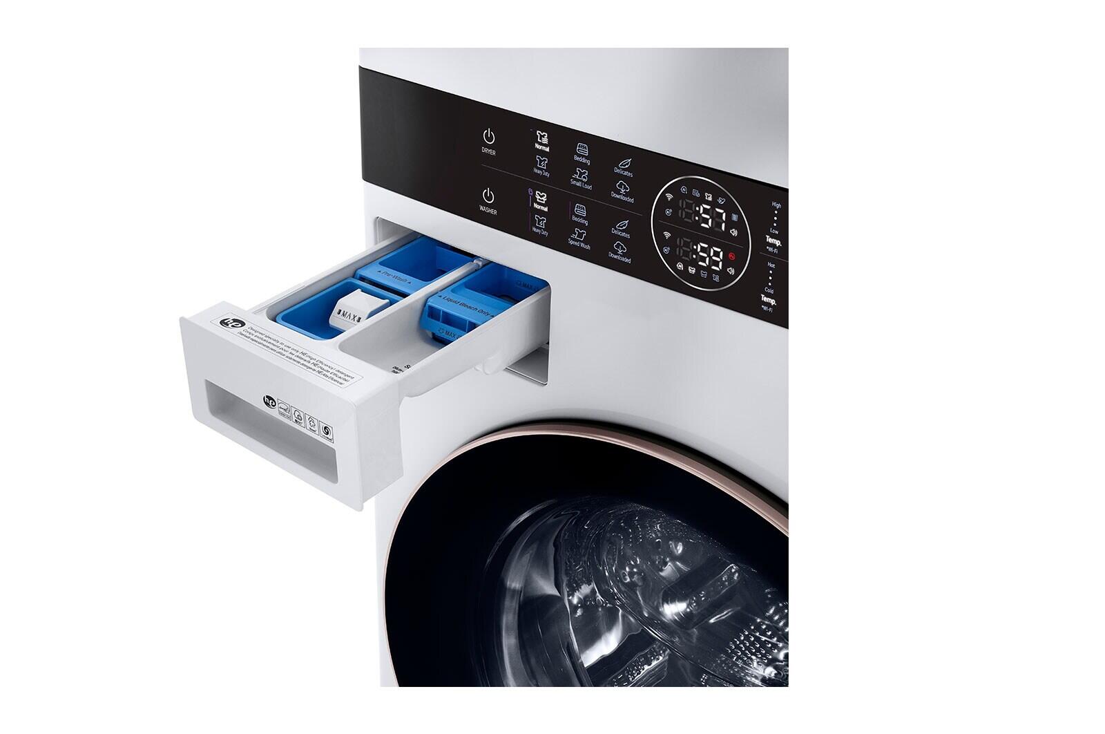 Lg WKG101HWA Single Unit Front Load Lg Washtower™ With Center Control™ 4.5 Cu. Ft. Washer And 7.4 Cu. Ft. Gas Dryer