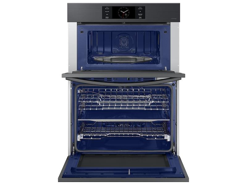 Samsung NQ70CG700DMT Bespoke 30" Microwave Combination Wall Oven With With Flex Duo™ In Matte Black Steel