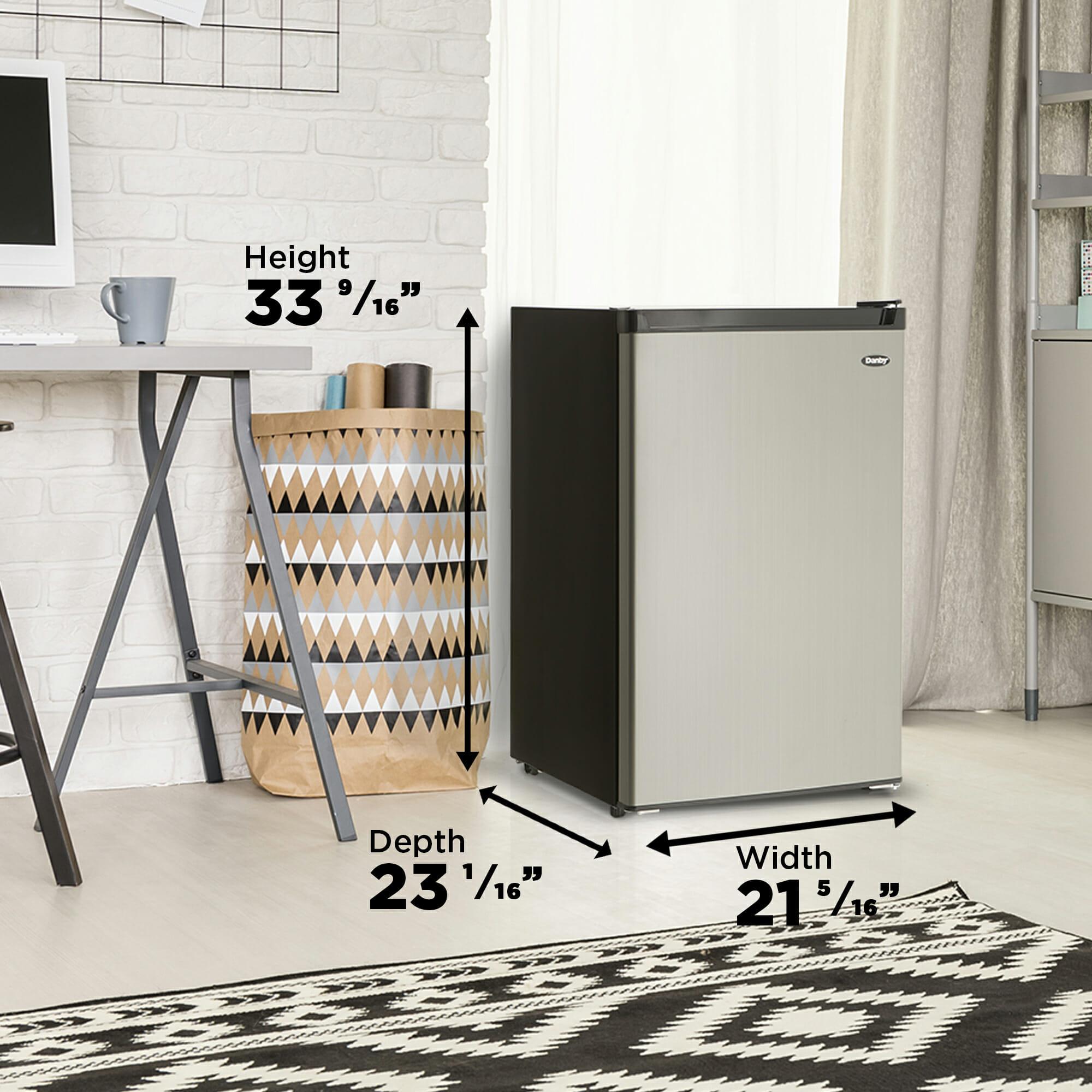 Danby DCR045B1BSLDB Danby 4.5 Cu. Ft. Compact Fridge With True Freezer In Stainless Steel