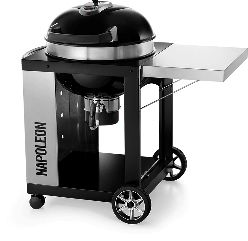 Napoleon Bbq PRO22KCART2A 22" Pro Cart Charcoal Kettle Grill With Cover , Black , Charcoal