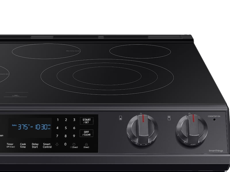 Samsung NE63T8511SG 6.3 Cu. Ft. Front Control Slide-In Electric Range With Air Fry & Wi-Fi In Black Stainless Steel