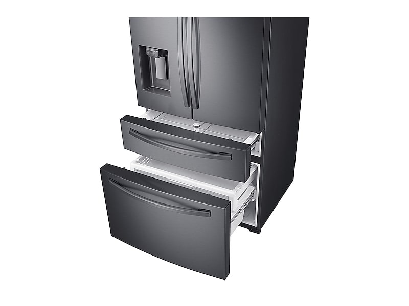 Samsung RF24R7201SG 23 Cu. Ft. Counter Depth 4-Door French Door Refrigerator With Flexzone™ Drawer In Black Stainless Steel
