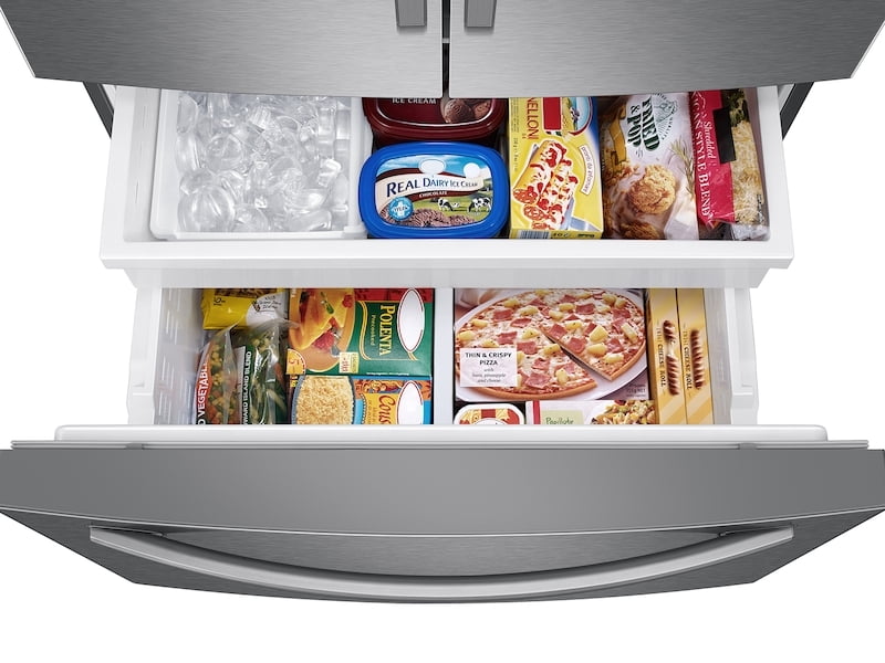 Samsung RF28T5021SR 28 Cu. Ft. Large Capacity 3-Door French Door Refrigerator With Autofill Water Pitcher In Stainless Steel