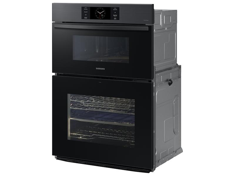 Samsung NQ70CG700DMT Bespoke 30" Microwave Combination Wall Oven With With Flex Duo™ In Matte Black Steel