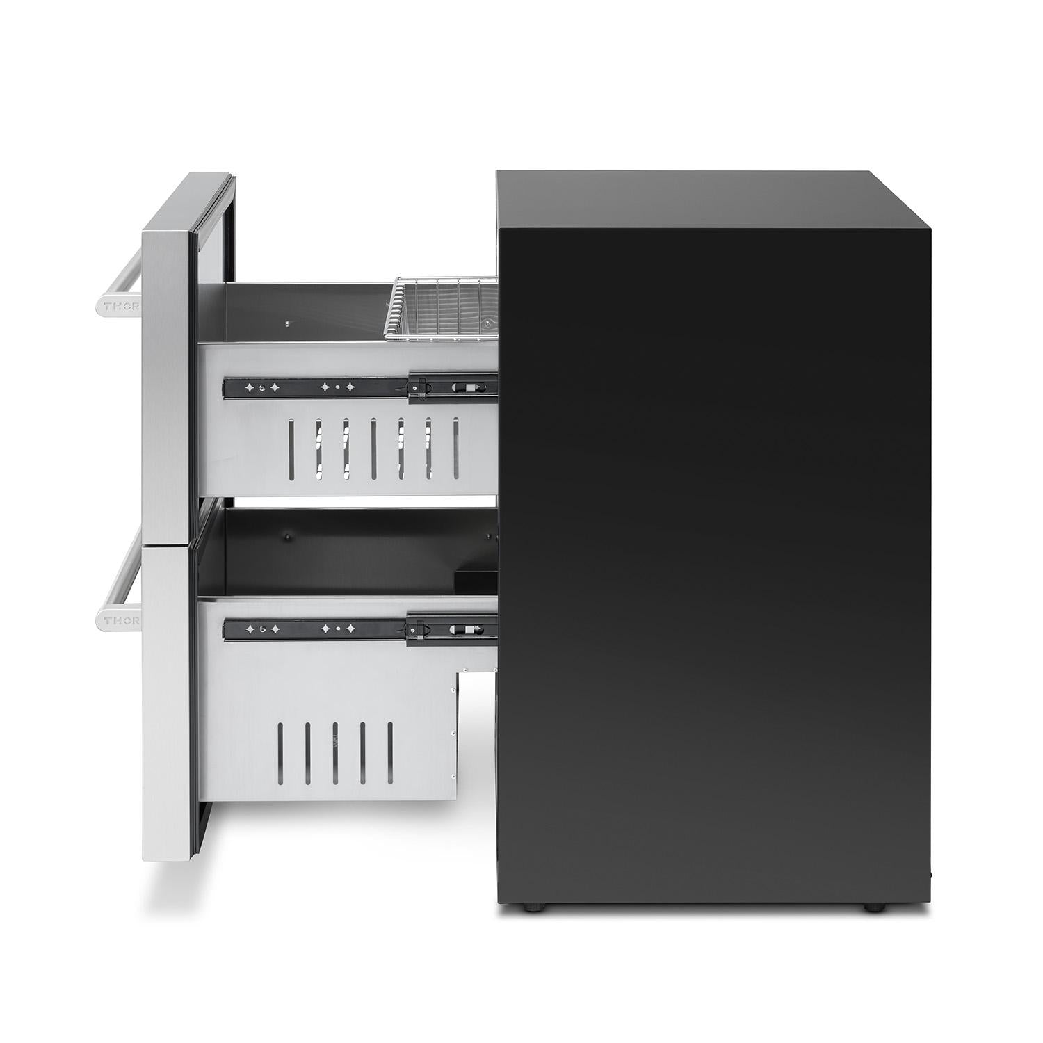 Thor Kitchen TRF24U 24 Inch Indoor Outdoor Refrigerator Drawer In Stainless Steel