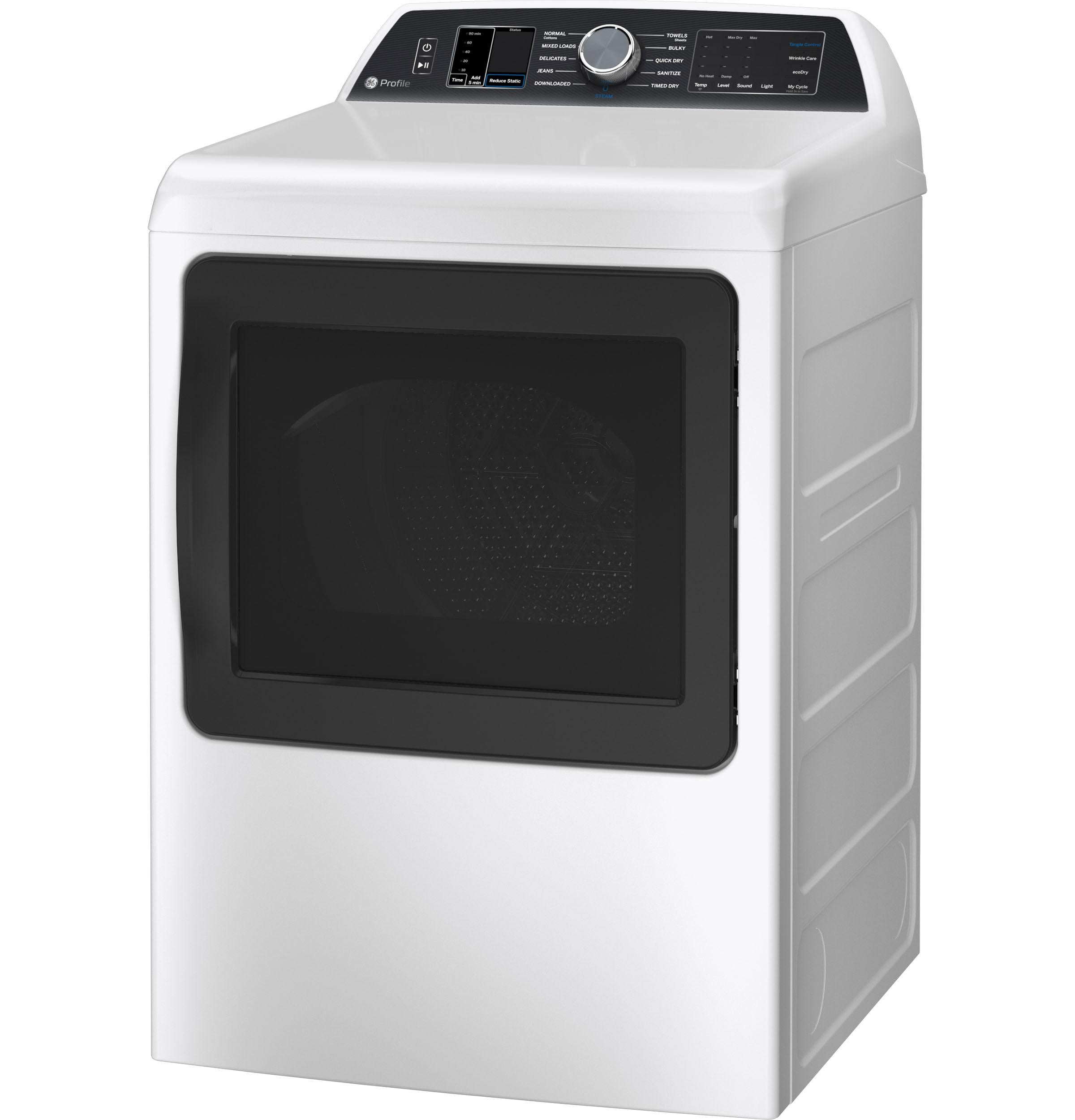 Ge Appliances PTD70GBSTWS Ge Profile™ 7.4 Cu. Ft. Capacity Smart Aluminized Alloy Drum Gas Dryer With Sanitize Cycle And Sensor Dry