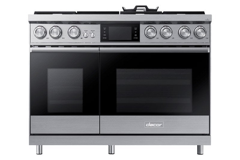 Dacor DOP48M96DHS 48" Pro Dual-Fuel Steam Range, Silver Stainless Steel, Natural Gas/High Altitude