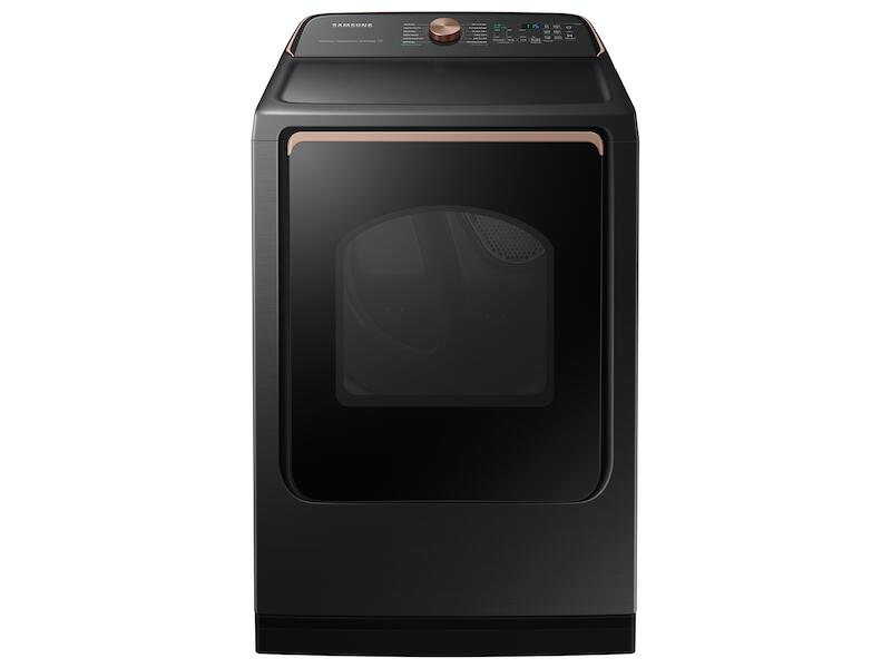 Samsung DVG55A7700V 7.4 Cu. Ft. Smart Gas Dryer With Steam Sanitize+ In Brushed Black