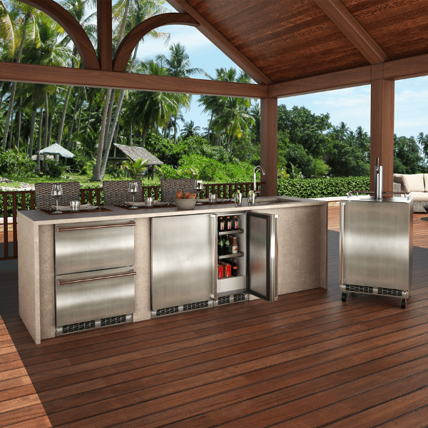 Marvel MORE215SS31A 15-In Outdoor Built-In Refrigerator With Door Style - Stainless Steel