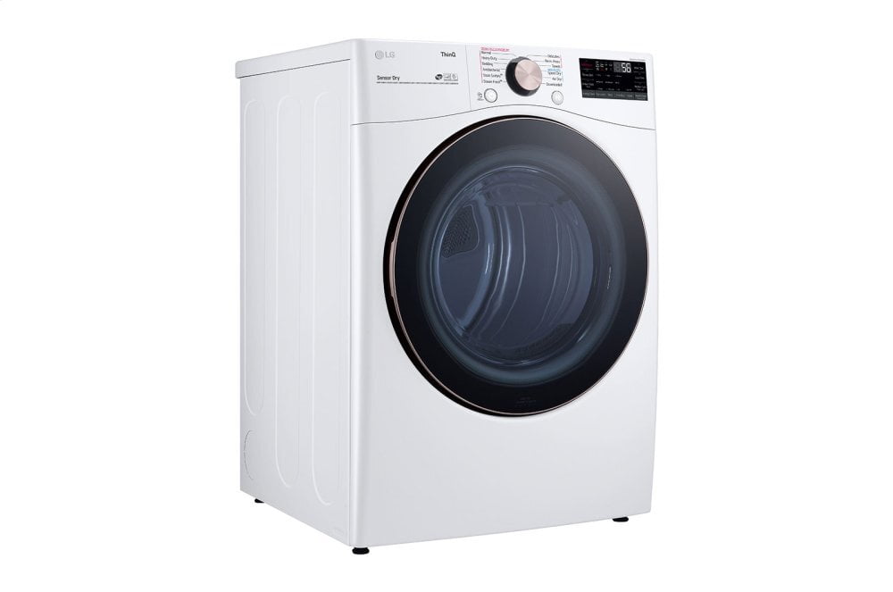 Lg DLGX4001W 7.4 Cu. Ft. Ultra Large Capacity Smart Wi-Fi Enabled Front Load Gas Dryer With Turbosteam™ And Built-In Intelligence