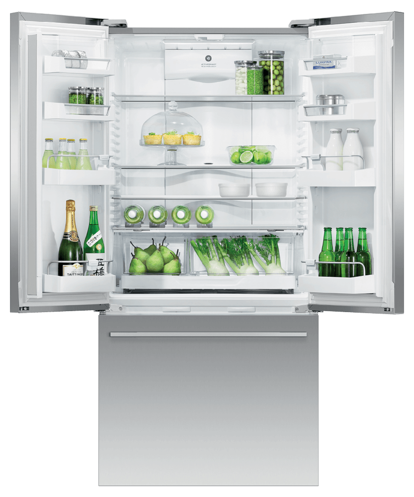 Fisher & Paykel RF170ADUSX4N Freestanding French Door Refrigerator Freezer, 32", 17 Cu Ft, Ice & Water