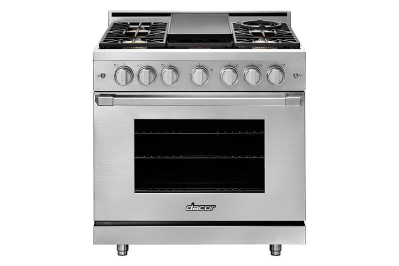 Dacor HGPR36CLP 36" Gas Pro Range, Dacormatch, Liquid Propane