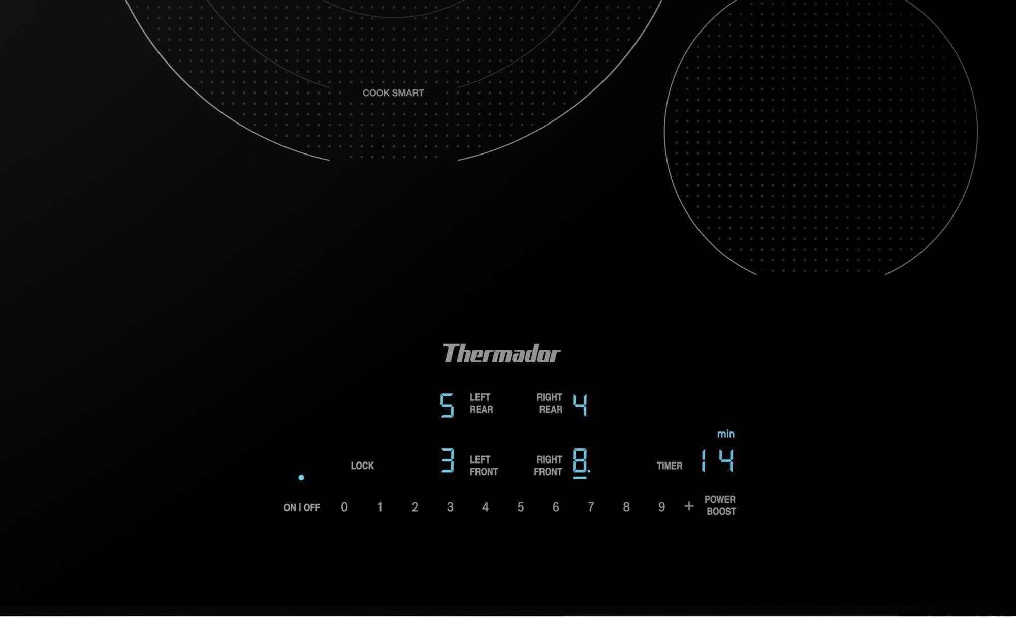 Thermador CET305YB Touch Control Electric Cooktop 30'' Black, Surface Mount Without Frame Cet305Yb
