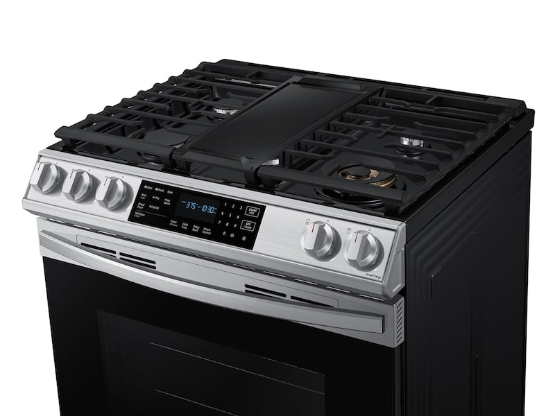 Samsung NX60T8511SS 6.0 Cu. Ft. Front Control Slide-In Gas Range With Air Fry & Wi-Fi In Stainless Steel