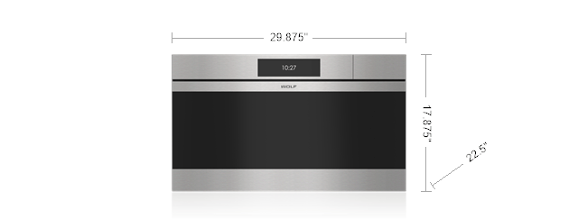 Wolf CSO3050CMS 30" M Series Contemporary Stainless Steel Handleless Convection Steam Oven