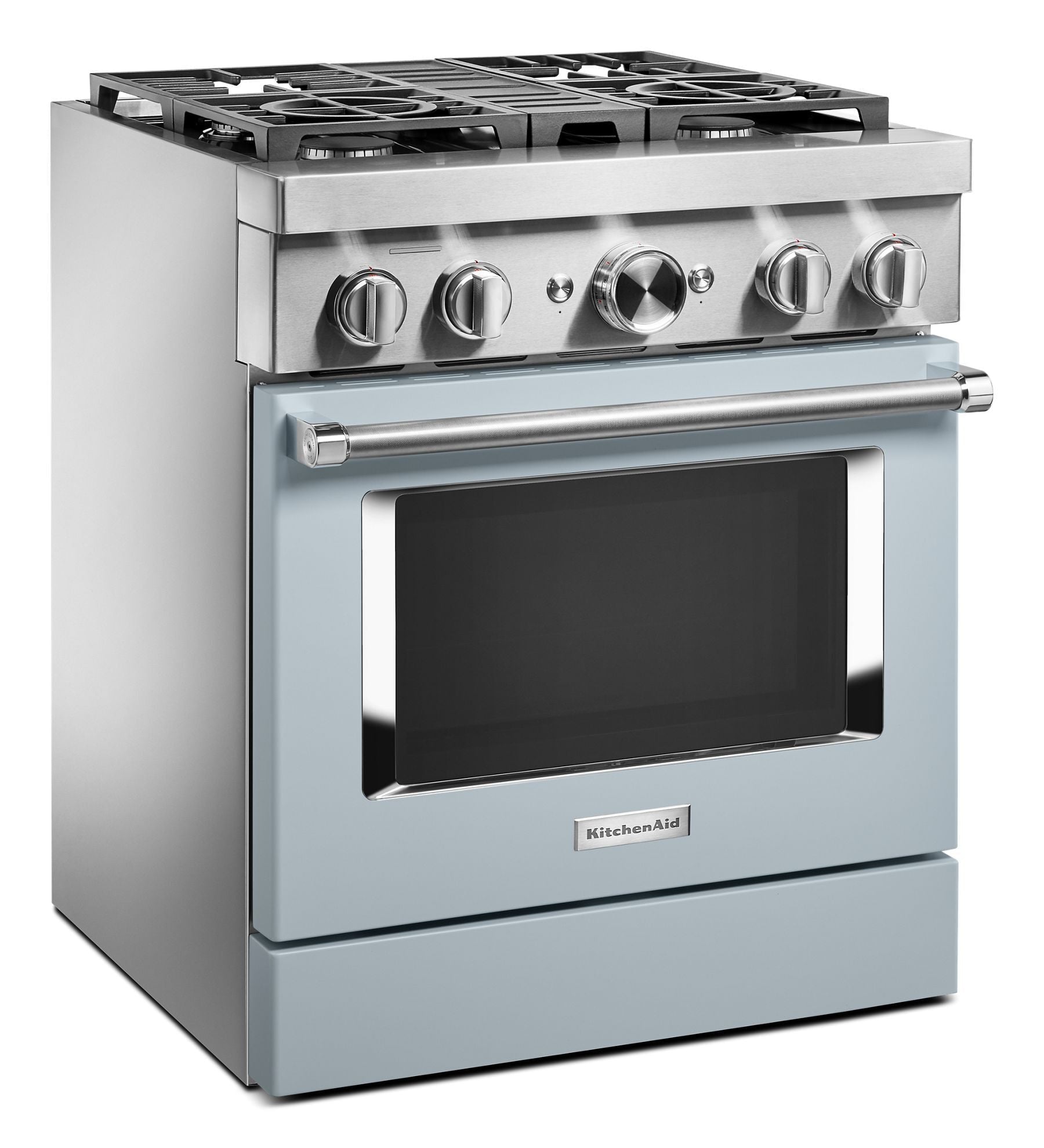 Kitchenaid KFDC500JMB Kitchenaid® 30'' Smart Commercial-Style Dual Fuel Range With 4 Burners - Misty Blue