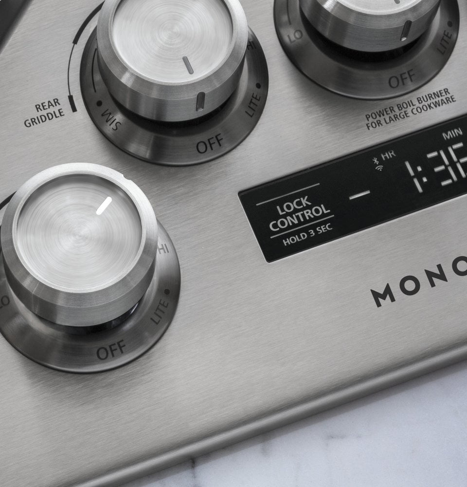 Monogram ZGU36ESLSS Monogram 36" Smart Deep-Recessed Gas Cooktop (Natural Gas)