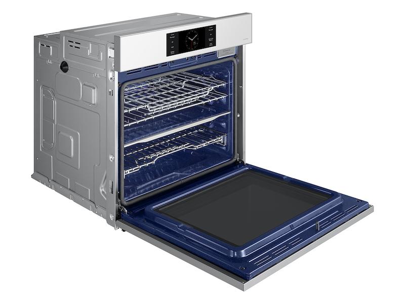 Samsung NV51CB700S12 Bespoke 30" White Glass Single Wall Oven With Ai Pro Cooking™ Camera