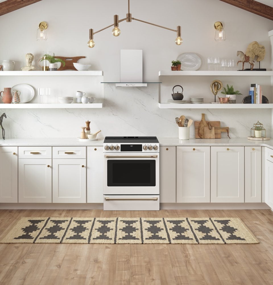 Cafe CHS900P4MW2 Café 30" Smart Slide-In, Front-Control, Induction And Convection Range With Warming Drawer