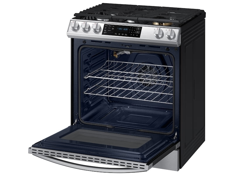 Samsung NX60T8511SS 6.0 Cu. Ft. Front Control Slide-In Gas Range With Air Fry & Wi-Fi In Stainless Steel