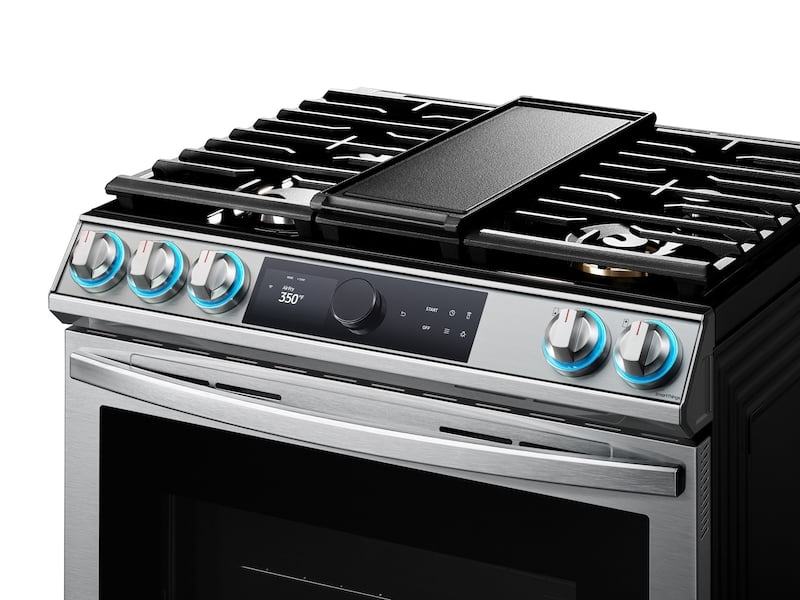 Samsung NX60T8711SS 6.0 Cu. Ft. Front Control Slide-In Gas Range With Smart Dial, Air Fry & Wi-Fi In Stainless Steel