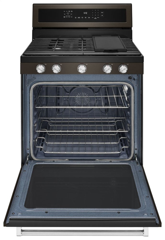 Kitchenaid KFGG500EBS 30-Inch 5-Burner Gas Convection Range - Black Stainless Steel With Printshield™ Finish