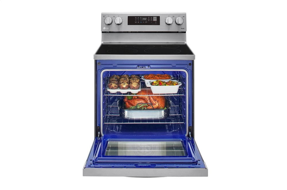Lg LREL6323S 6.3 Cu Ft. Smart Wi-Fi Enabled Fan Convection Electric Range With Air Fry & Easyclean®
