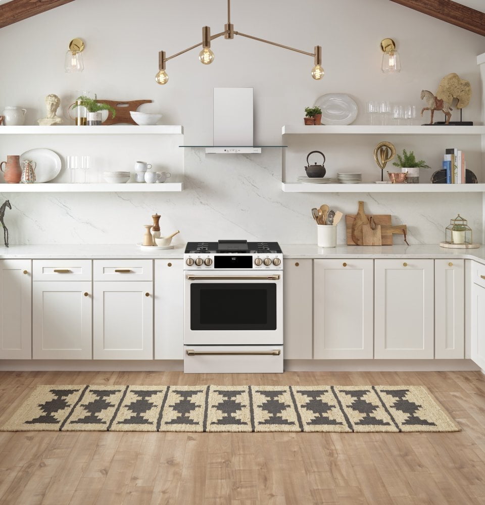 Cafe C2S900P4MW2 Café 30" Smart Slide-In, Front-Control, Dual-Fuel Range With Warming Drawer