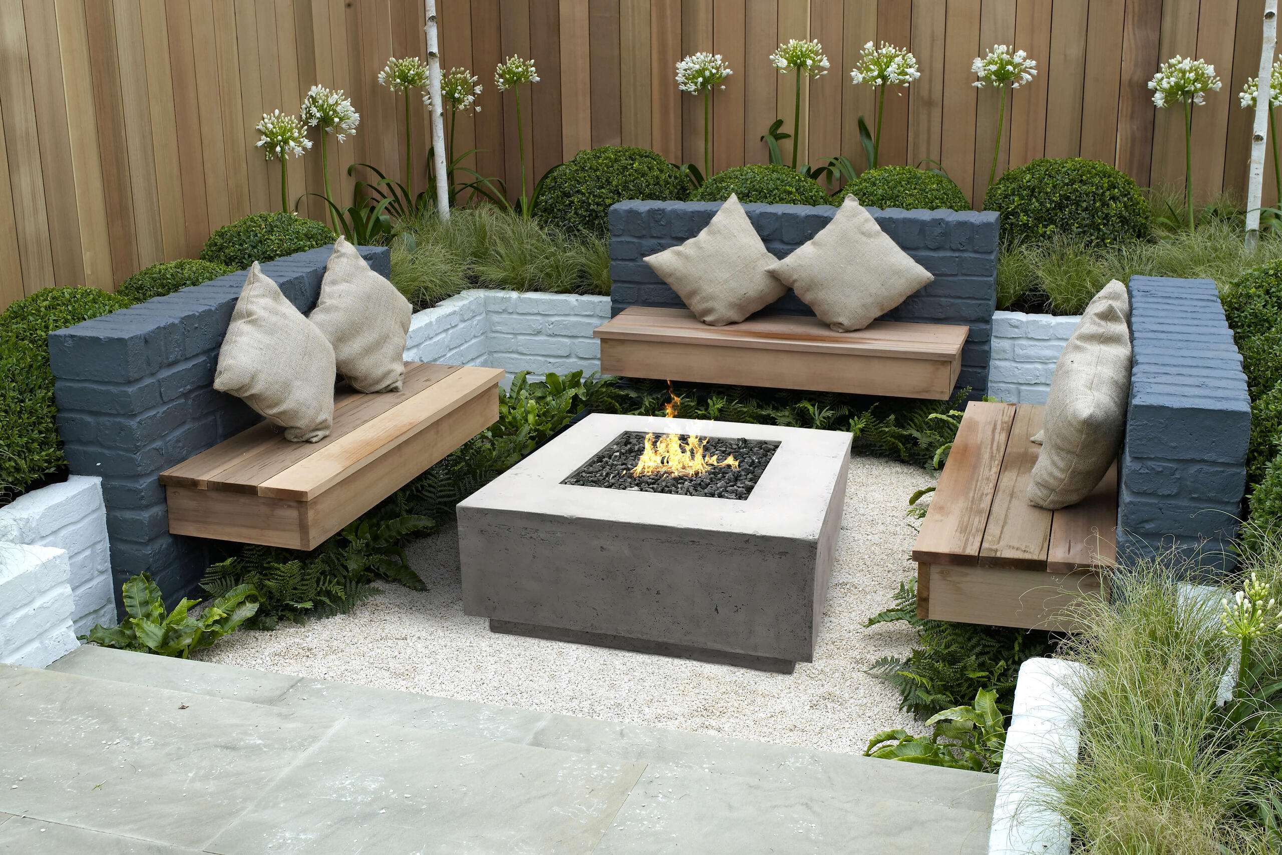 Xo Appliance XOFSQR3636GR Fire Square Table 36" X 36" Natural Gas Fired Gfrc - Gray