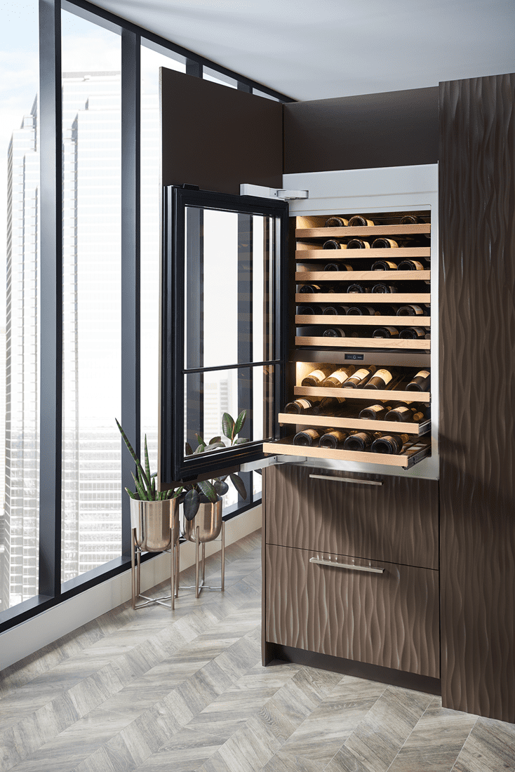 Sub-Zero IW30RALH 30" Designer Wine Storage With Refrigerator Drawers - Panel Ready