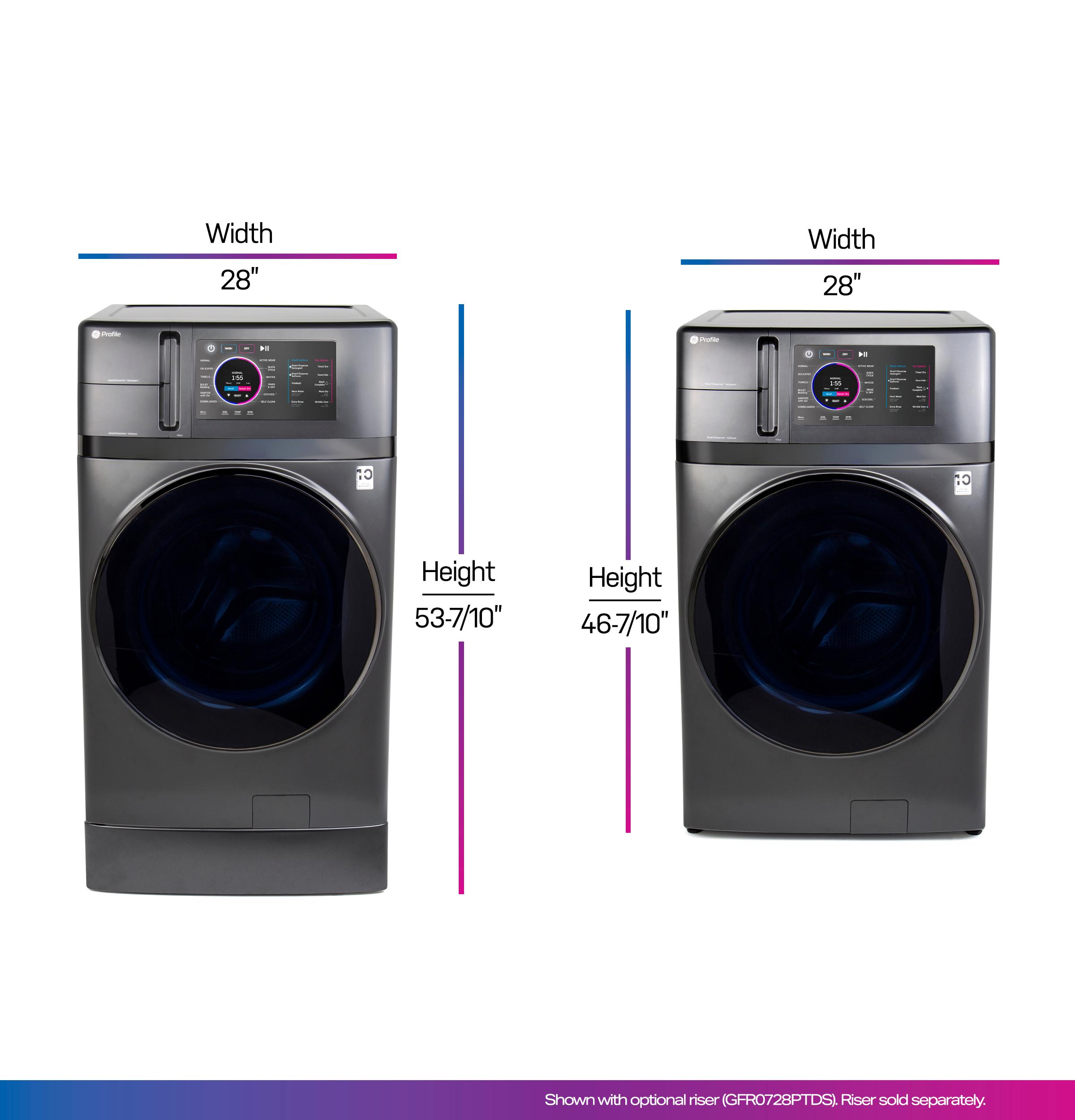 Ge Appliances PFQ97HSPVDS Ge Profile™ 4.8 Cu. Ft. Capacity Ultrafast Combo With Ventless Heat Pump Technology Washer/Dryer
