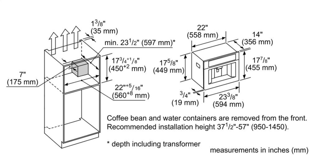 Thermador TCM24TS 24-Inch Built-In Coffee Machine With Home Connect Tcm24Ts