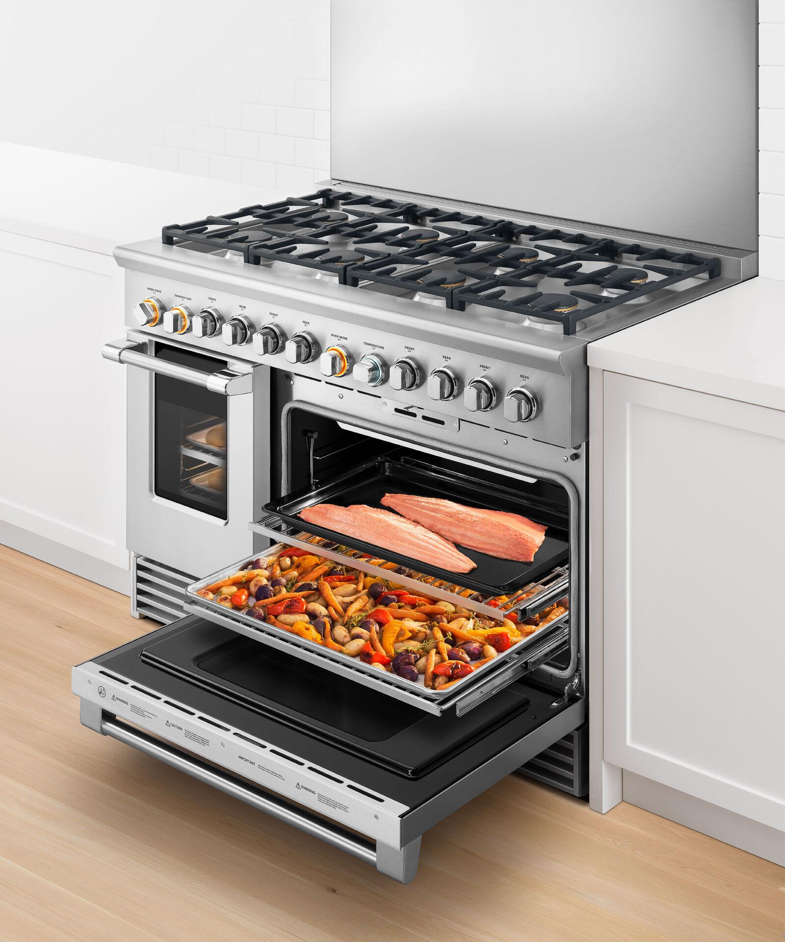 Fisher & Paykel RDV2488LN Dual Fuel Range, 48", 8 Burners