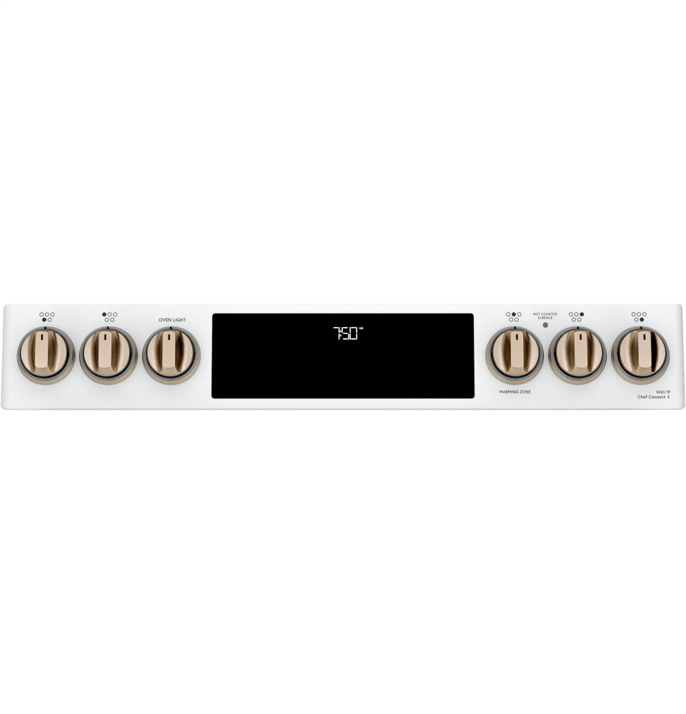 Cafe CES750P4MW2 Café 30" Smart Slide-In, Front-Control, Radiant And Convection Double-Oven Range