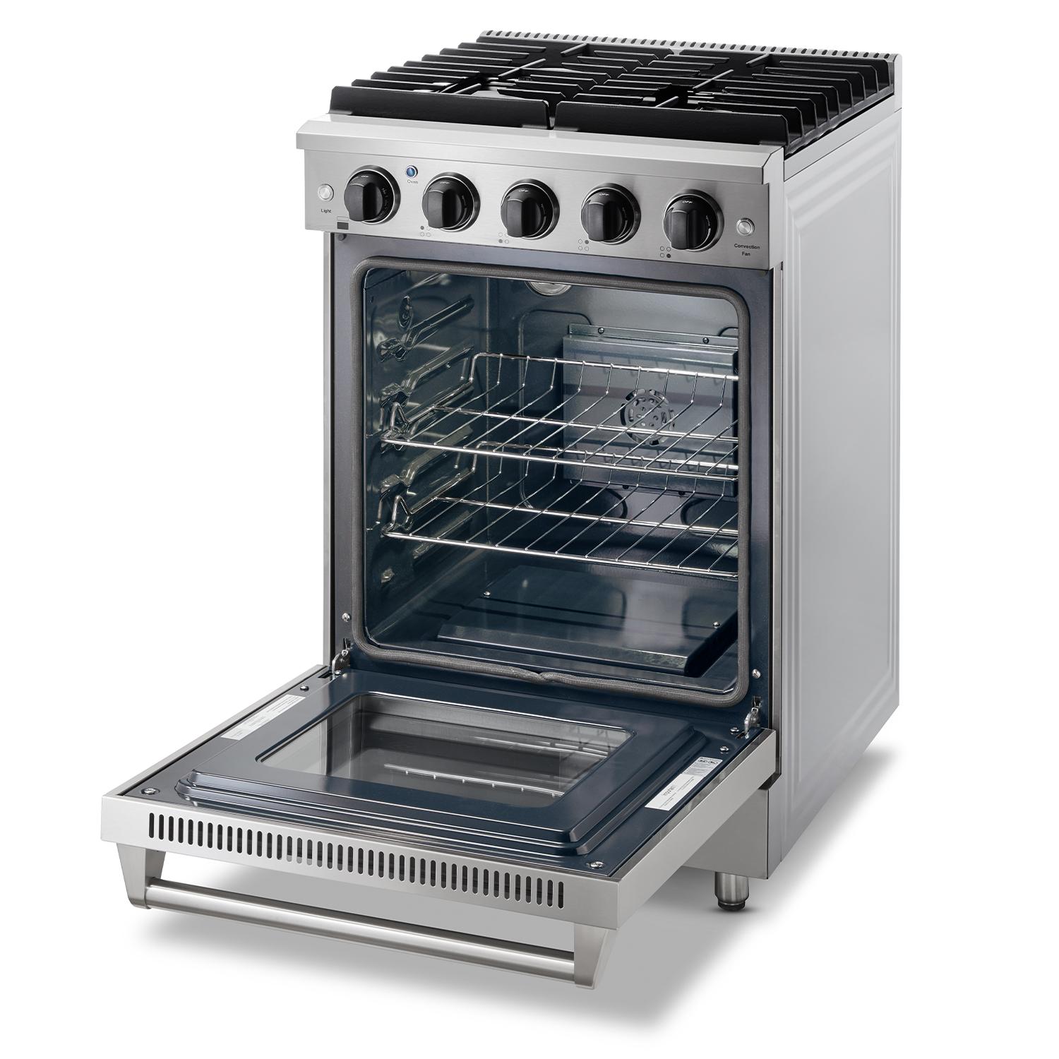 Thor Kitchen LRG2401ULP 24 Inch Freestanding Gas Range In Stainless Steel - Liquid Propane