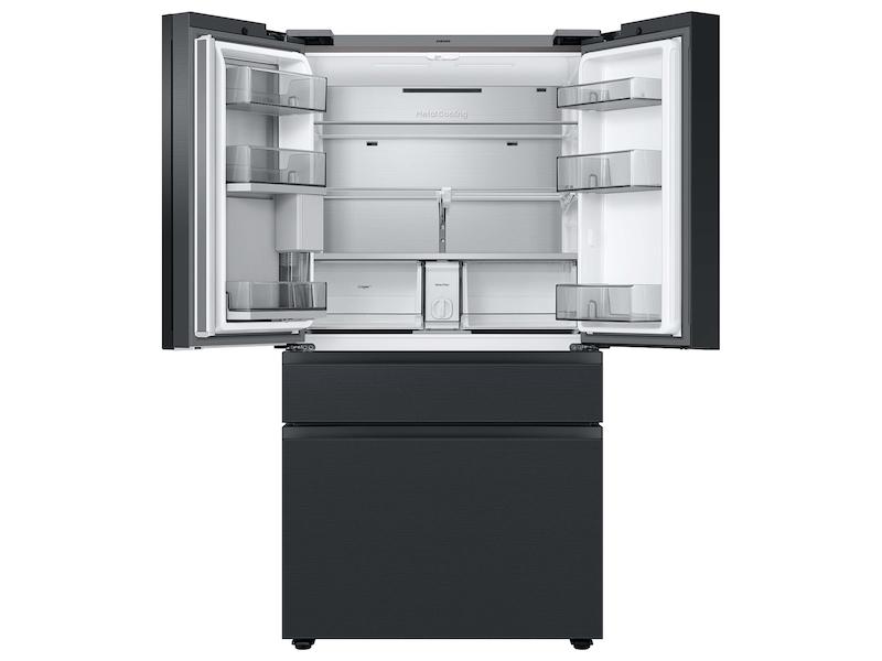 Samsung RF29BB89008M Bespoke 4-Door French Door Refrigerator (29 Cu. Ft.) - With Top Left And Family Hub™ Panel In Charcoal Glass - And Matte Black Steel Middle And Bottom Door Panels