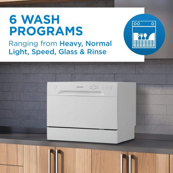 Danby DDW621WDB Danby 6 Place Setting Countertop Dishwasher