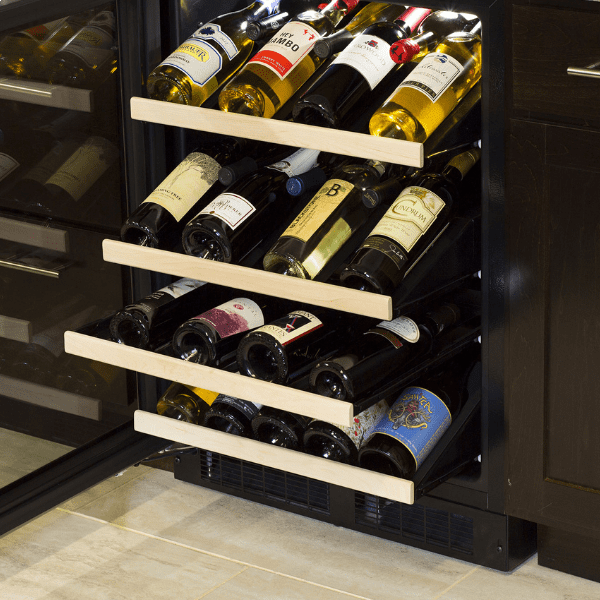 Marvel MLWC224SG01A 24-In Built-In High-Efficiency Single Zone Gallery Display Wine Refrigerator With Door Style - Stainless Steel Frame Glass