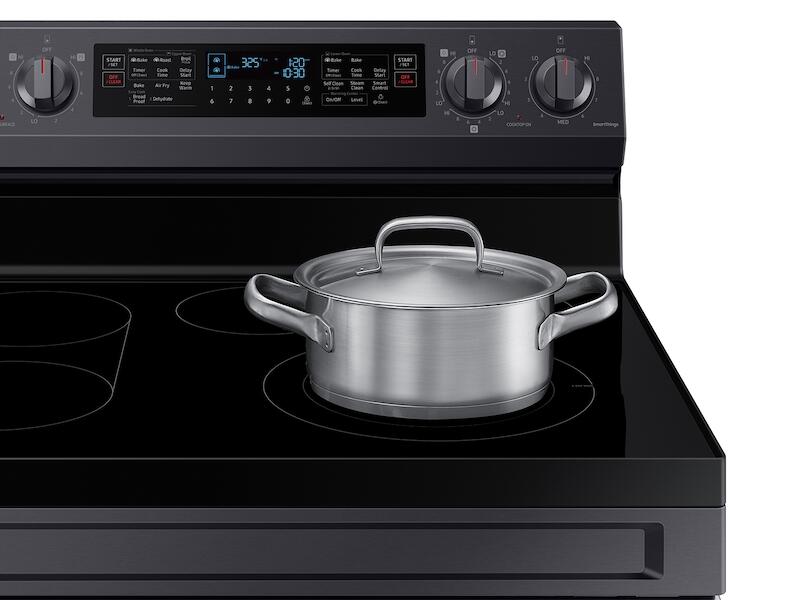 Samsung NE63A6751SG 6.3 Cu. Ft. Smart Freestanding Electric Range With Flex Duo™, No-Preheat Air Fry & Griddle In Black Stainless Steel