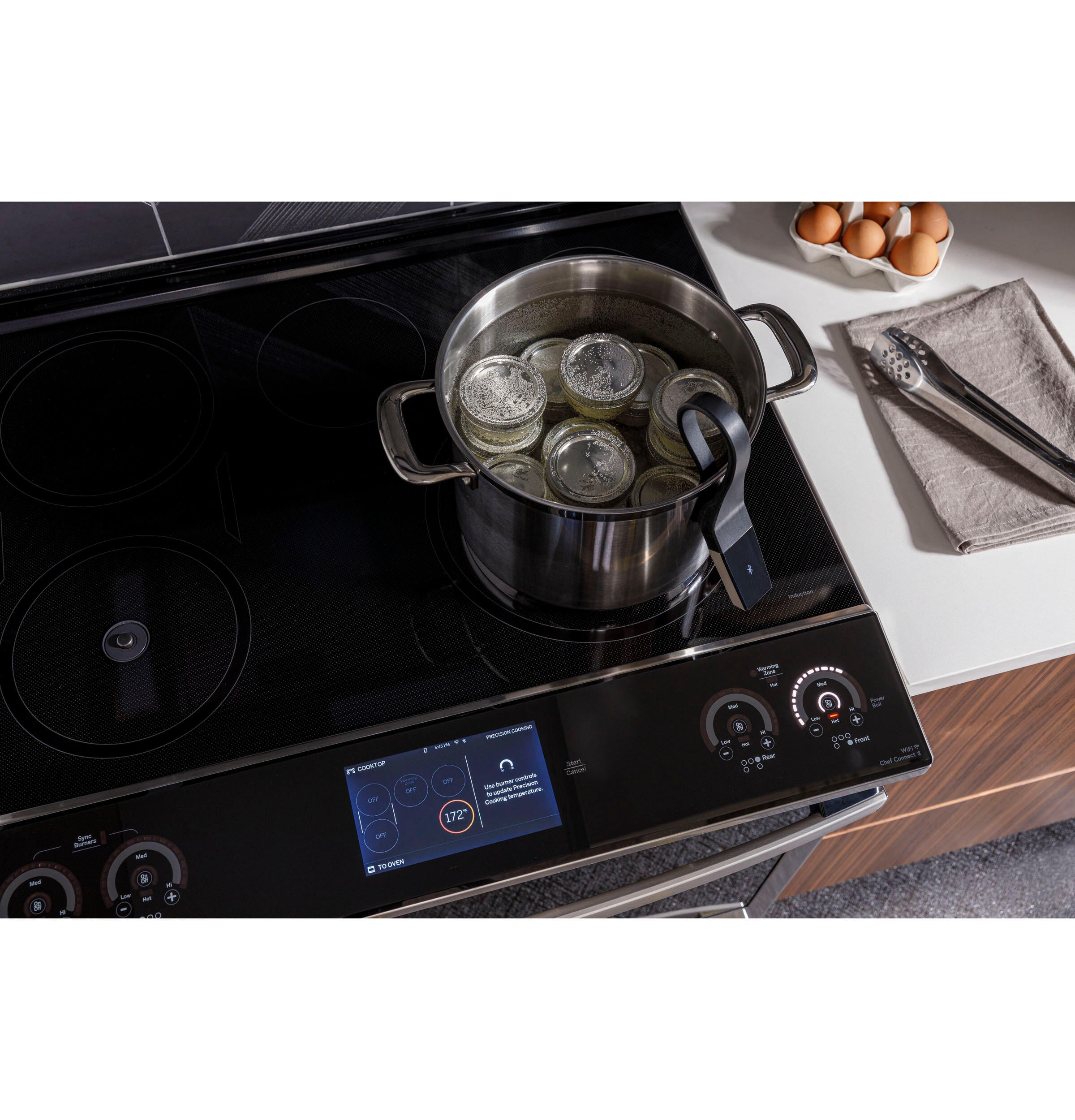 Ge Appliances PHS93XYPFS Ge Profile™ 30" Smart Slide-In Front-Control Induction Fingerprint Resistant Range With In Oven Camera