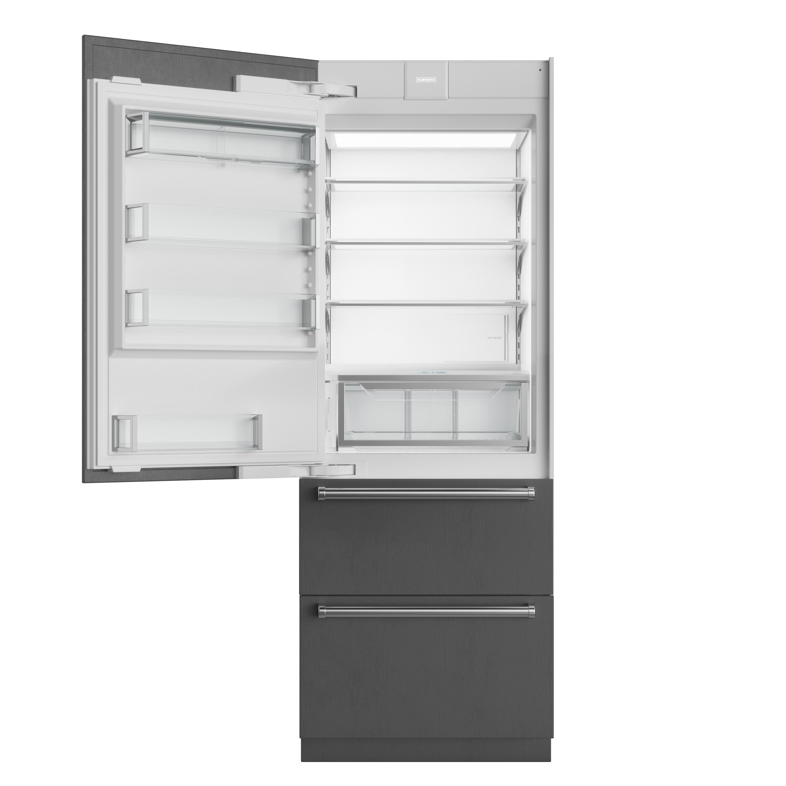 Sub-Zero DET3050CIL 30" Designer Over-And-Under Refrigerator/Freezer With Ice Maker - Panel Ready