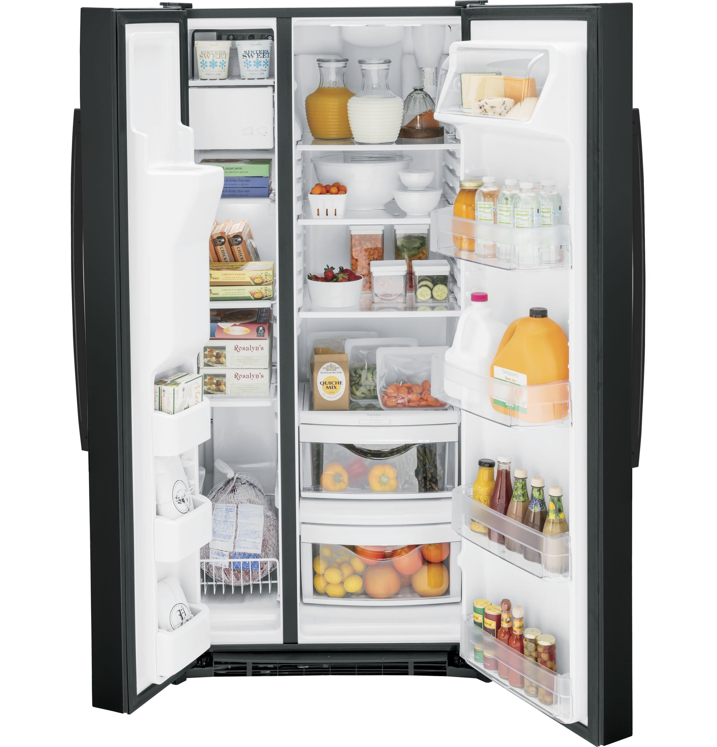 Ge Appliances GSE23GGPBB Ge® Energy Star® 23.0 Cu. Ft. Side-By-Side Refrigerator
